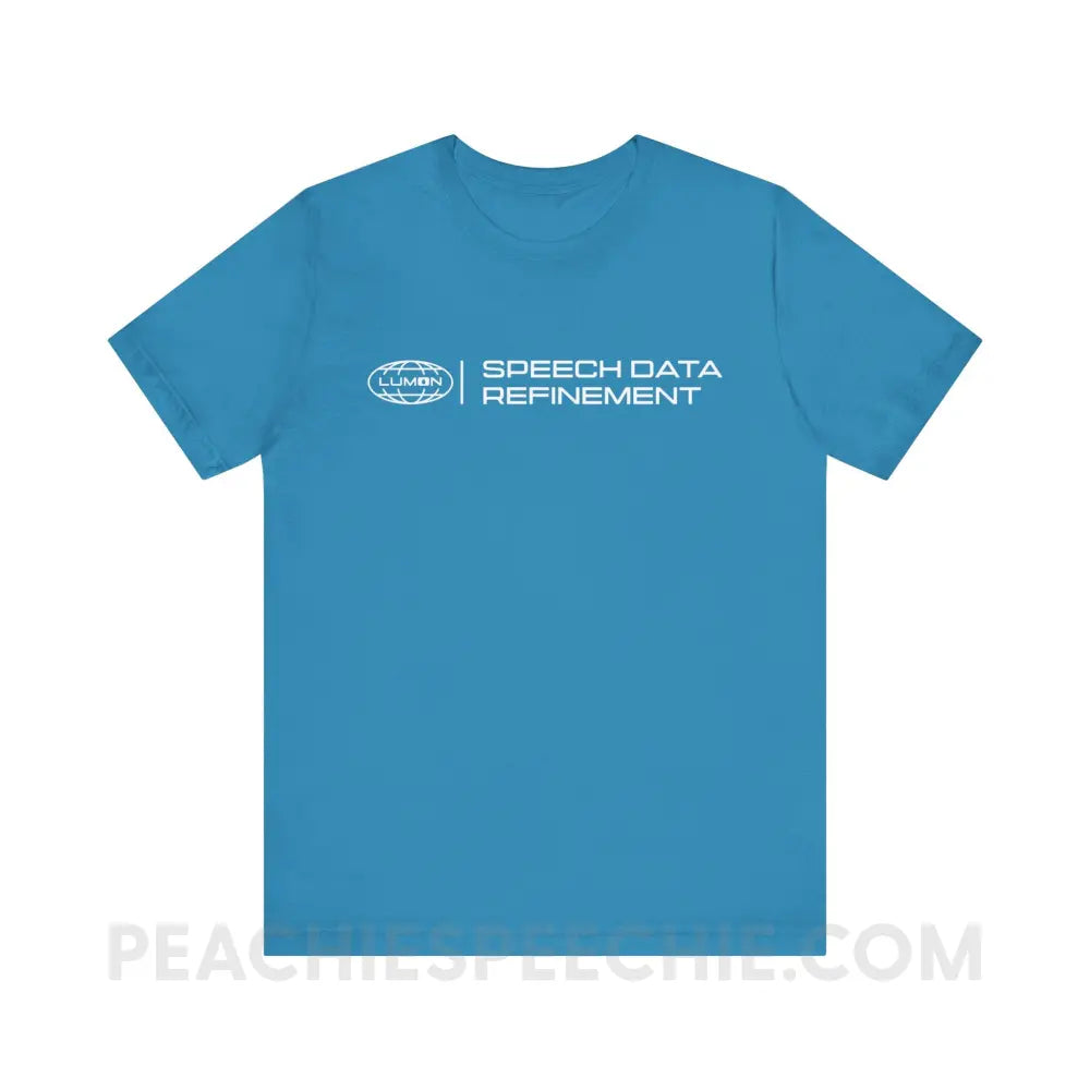 Speech Data Refinement Premium Soft Tee - Aqua / XS - T-Shirt peachiespeechie.com