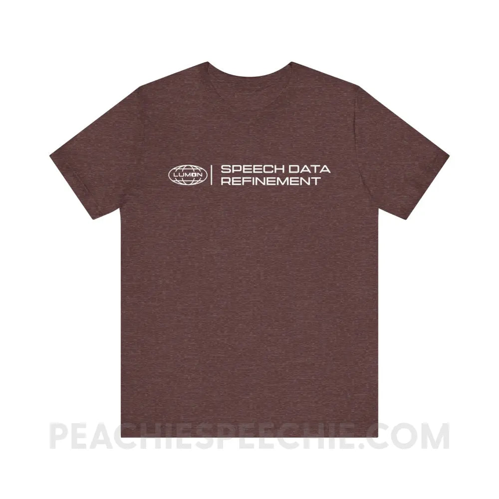 Speech Data Refinement Premium Soft Tee - Heather Maroon / XS - T-Shirt peachiespeechie.com