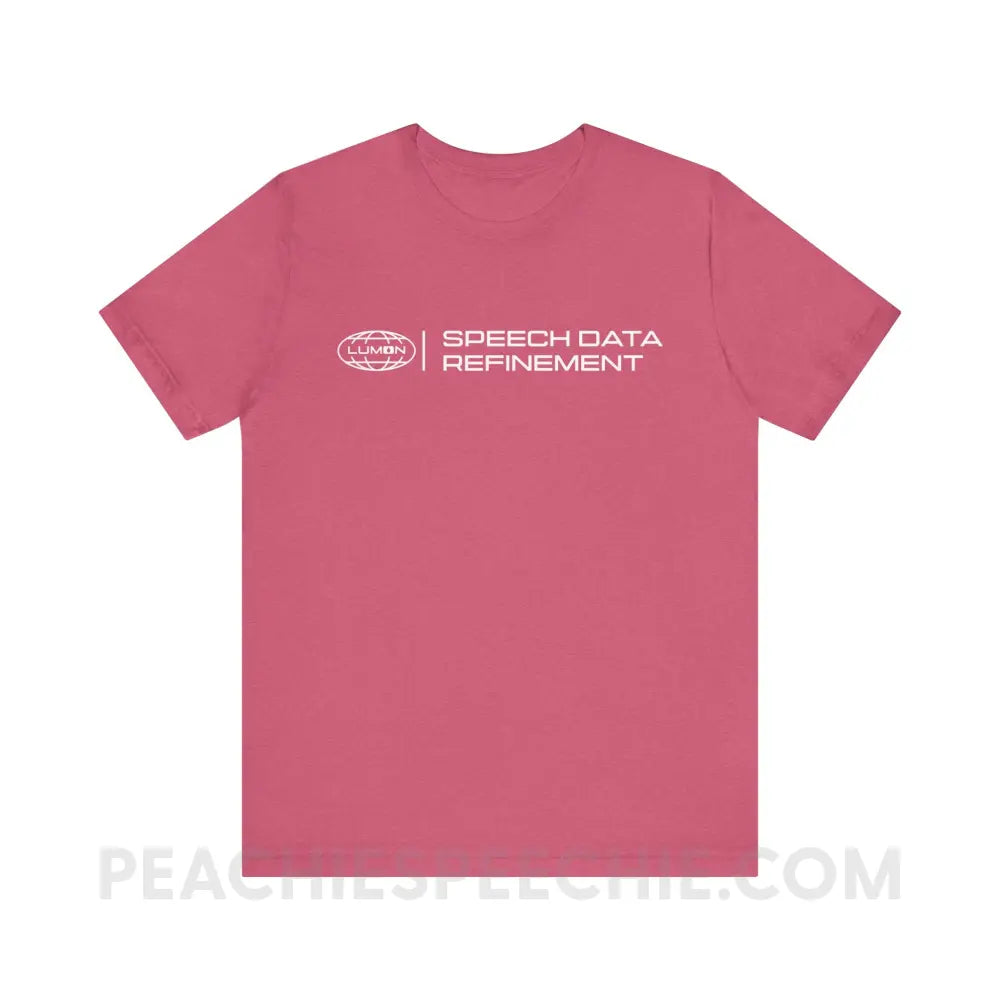 Speech Data Refinement Premium Soft Tee - Heather Raspberry / XS - T-Shirt peachiespeechie.com