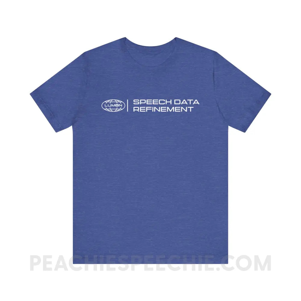 Speech Data Refinement Premium Soft Tee - Heather True Royal / XS - T-Shirt peachiespeechie.com