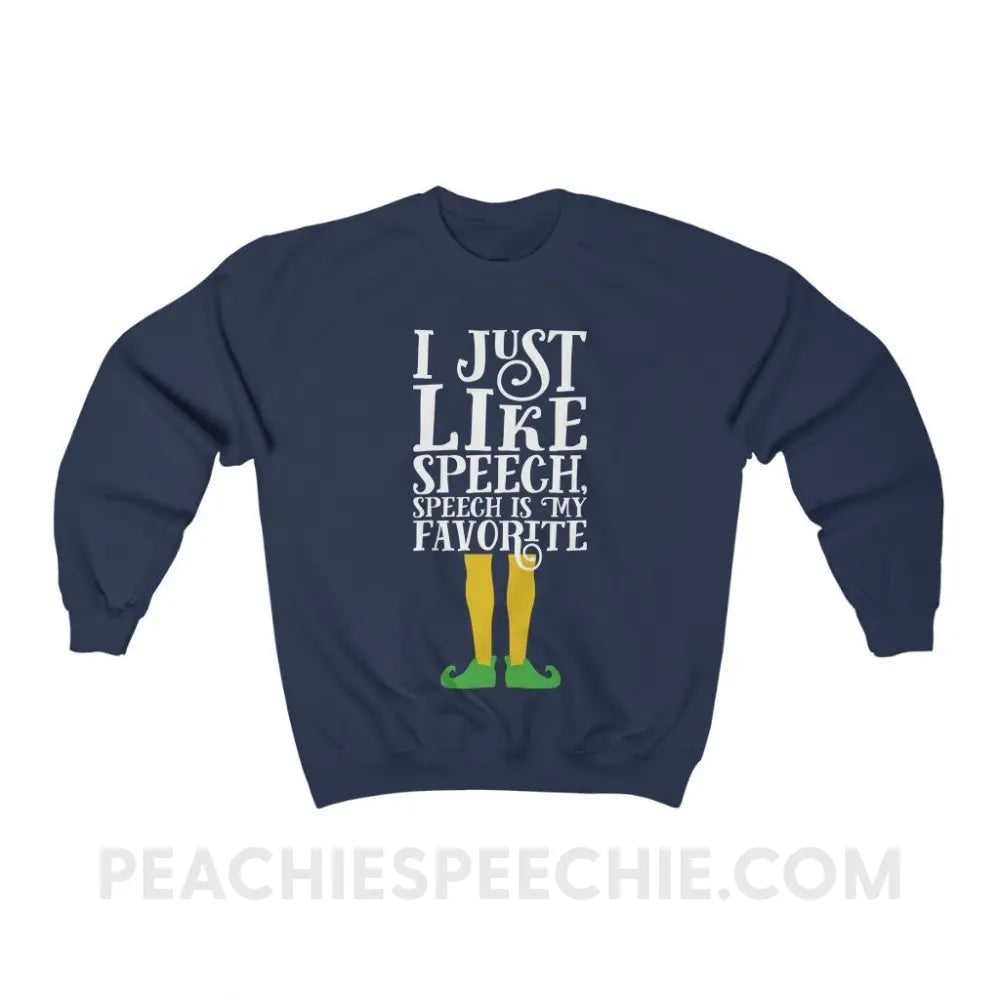 Speech Elf Classic Sweatshirt - Navy / S peachiespeechie.com
