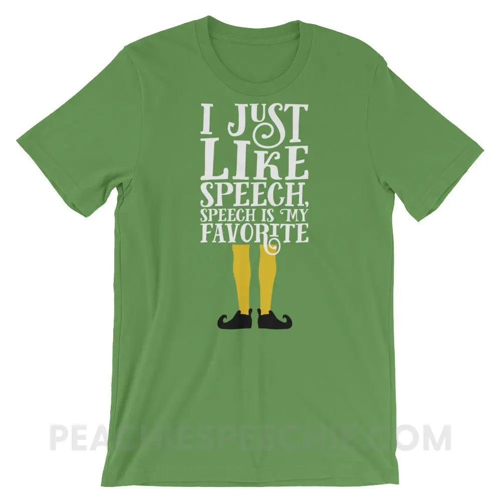 Speech Elf Premium Soft Tee - Leaf / M - T-Shirts & Tops peachiespeechie.com