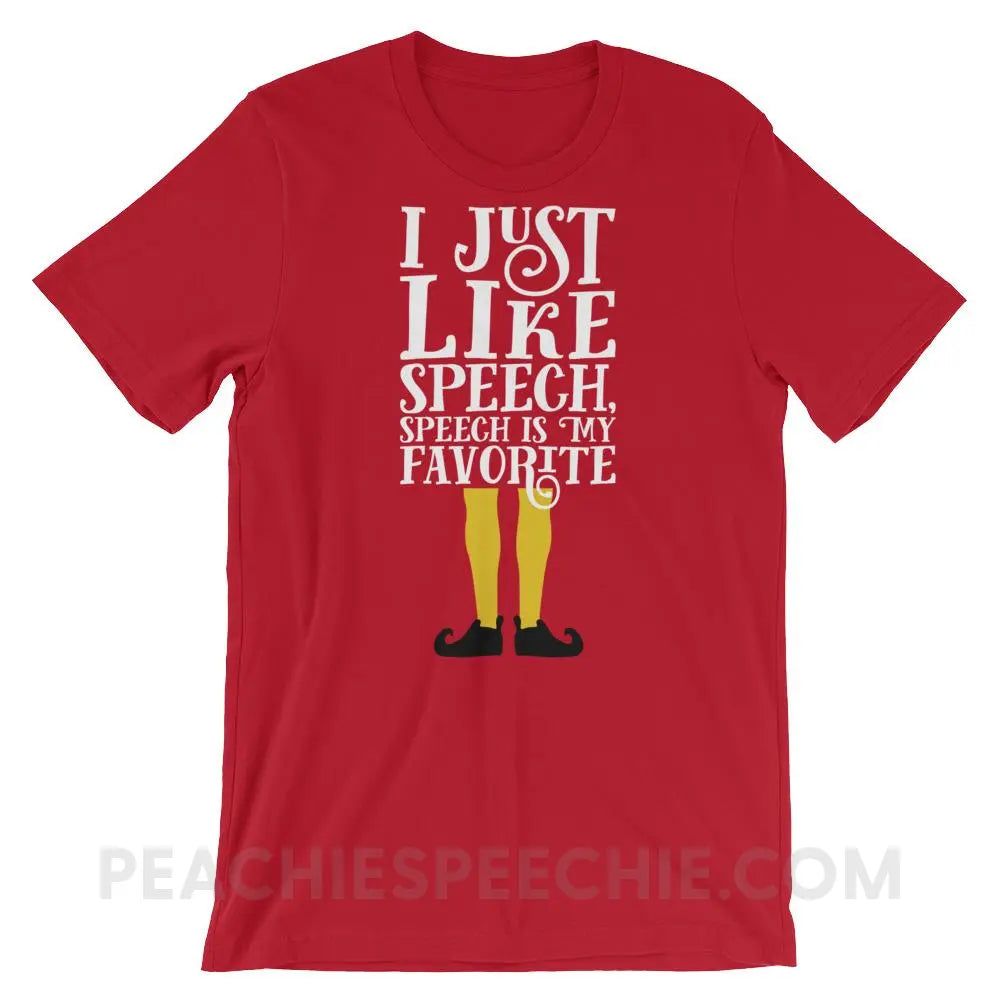 Speech Elf Premium Soft Tee - Red / S - T-Shirts & Tops peachiespeechie.com
