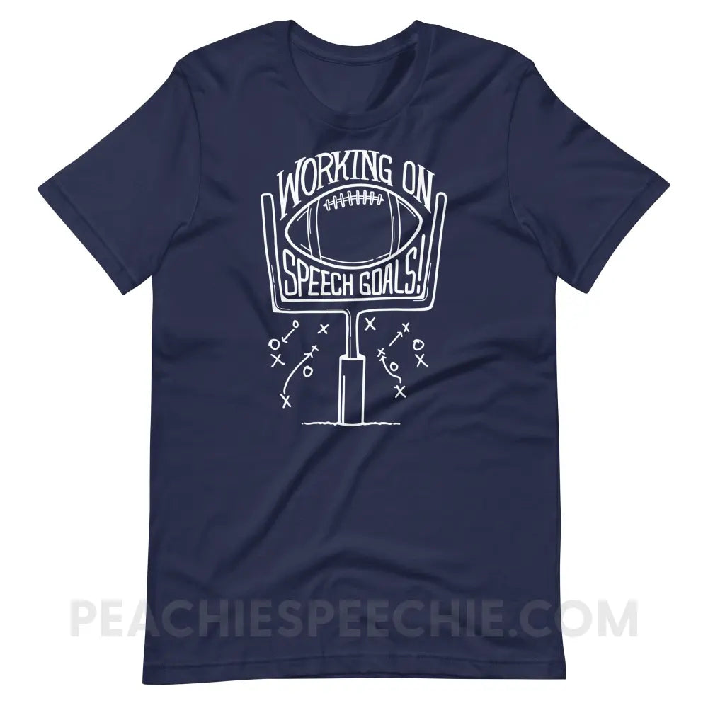 Speech Goals Premium Soft Tee - Navy / S - T-Shirt peachiespeechie.com