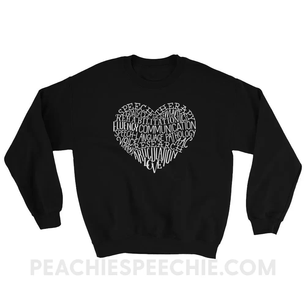 Speech Heart Classic Sweatshirt - Black / S Hoodies & Sweatshirts peachiespeechie.com