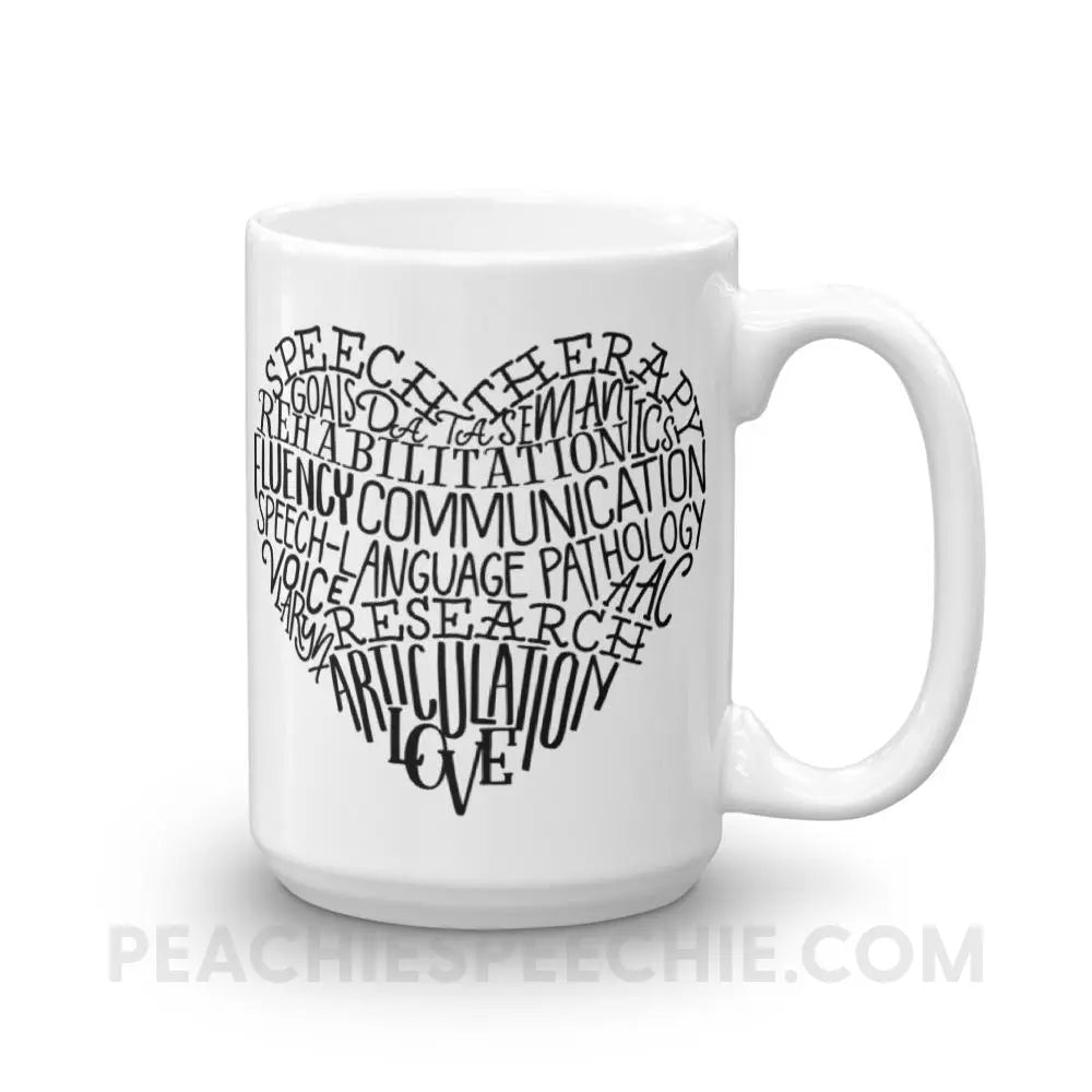 Speech Heart Coffee Mug - 15oz - Mugs peachiespeechie.com