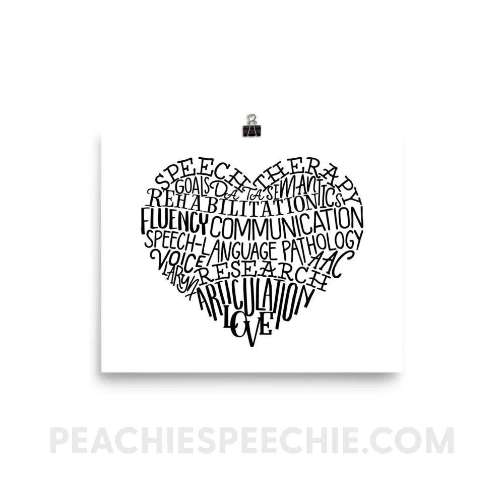 Speech Heart Poster - 8×10 Posters peachiespeechie.com