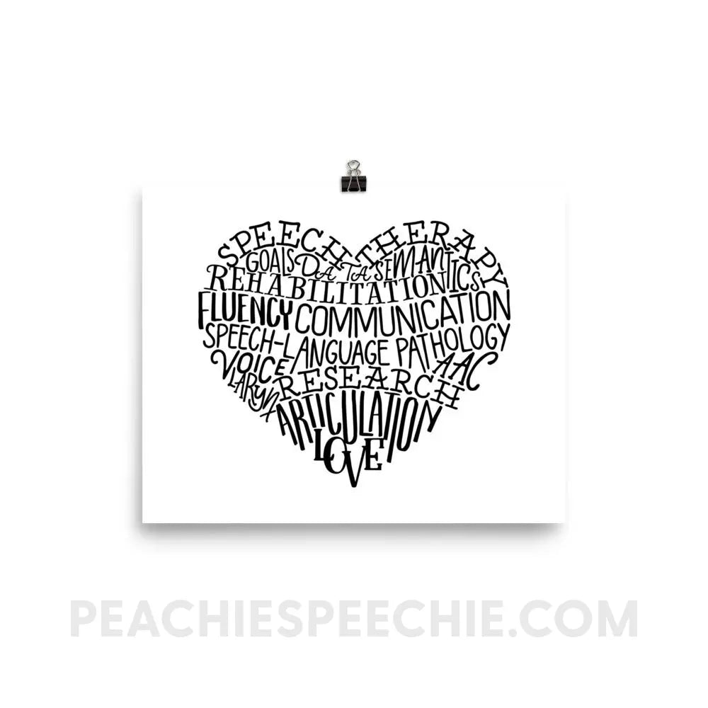 Speech Heart Poster - 8×10 - Posters peachiespeechie.com