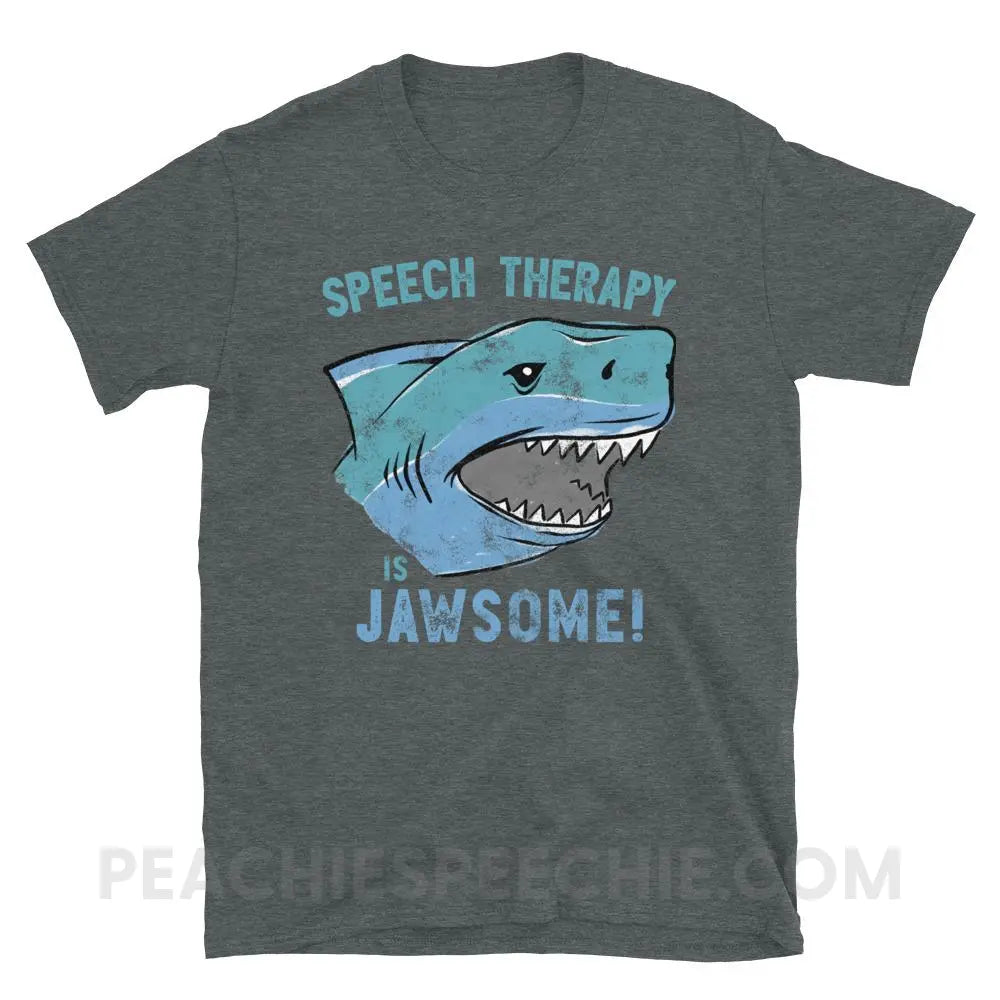 Speech Is Jawsome Classic Tee - Dark Heather / S - T-Shirts & Tops peachiespeechie.com