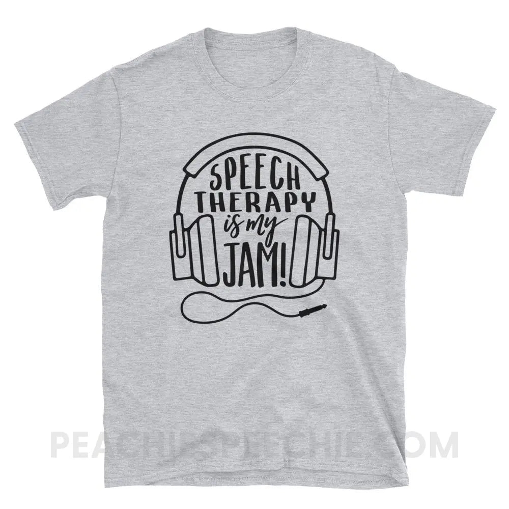 Speech Is My Jam Classic Tee - Sport Grey / S - T-Shirts & Tops peachiespeechie.com