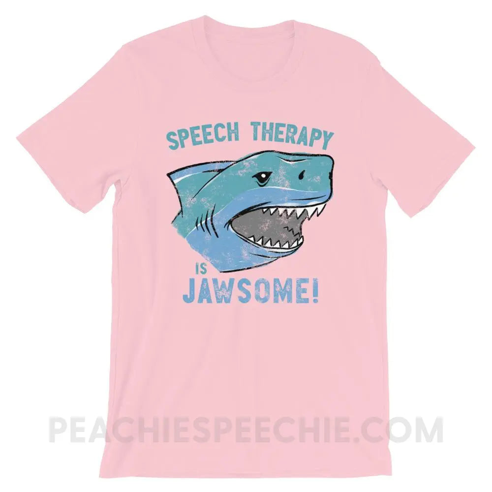 Speech Is Jawsome Premium Soft Tee - Pink / S - T-Shirts & Tops peachiespeechie.com