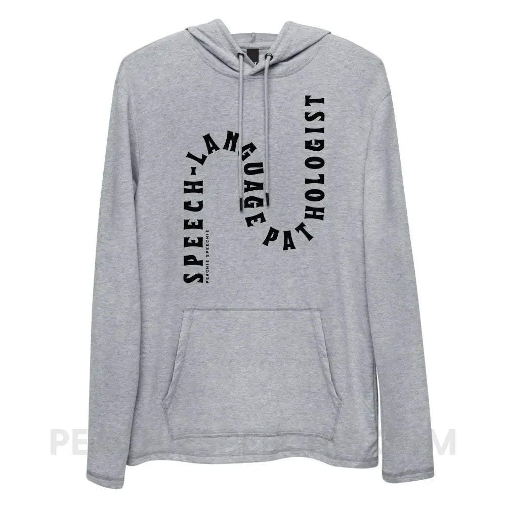 Speech-Language Pathologist Rollercoaster French Terry Ultralight Hoodie - Light Heather Grey / S - peachiespeechie.com