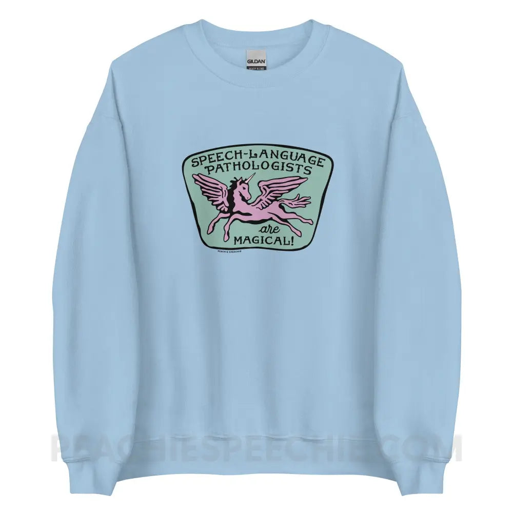Speech-Language Pathologists Are Magical Classic Sweatshirt - Light Blue / S - peachiespeechie.com