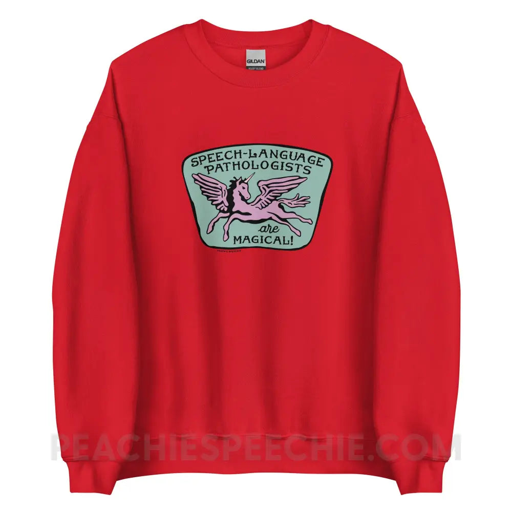 Speech-Language Pathologists Are Magical Classic Sweatshirt - Red / S - peachiespeechie.com