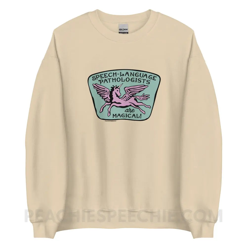 Speech-Language Pathologists Are Magical Classic Sweatshirt - Sand / S - peachiespeechie.com
