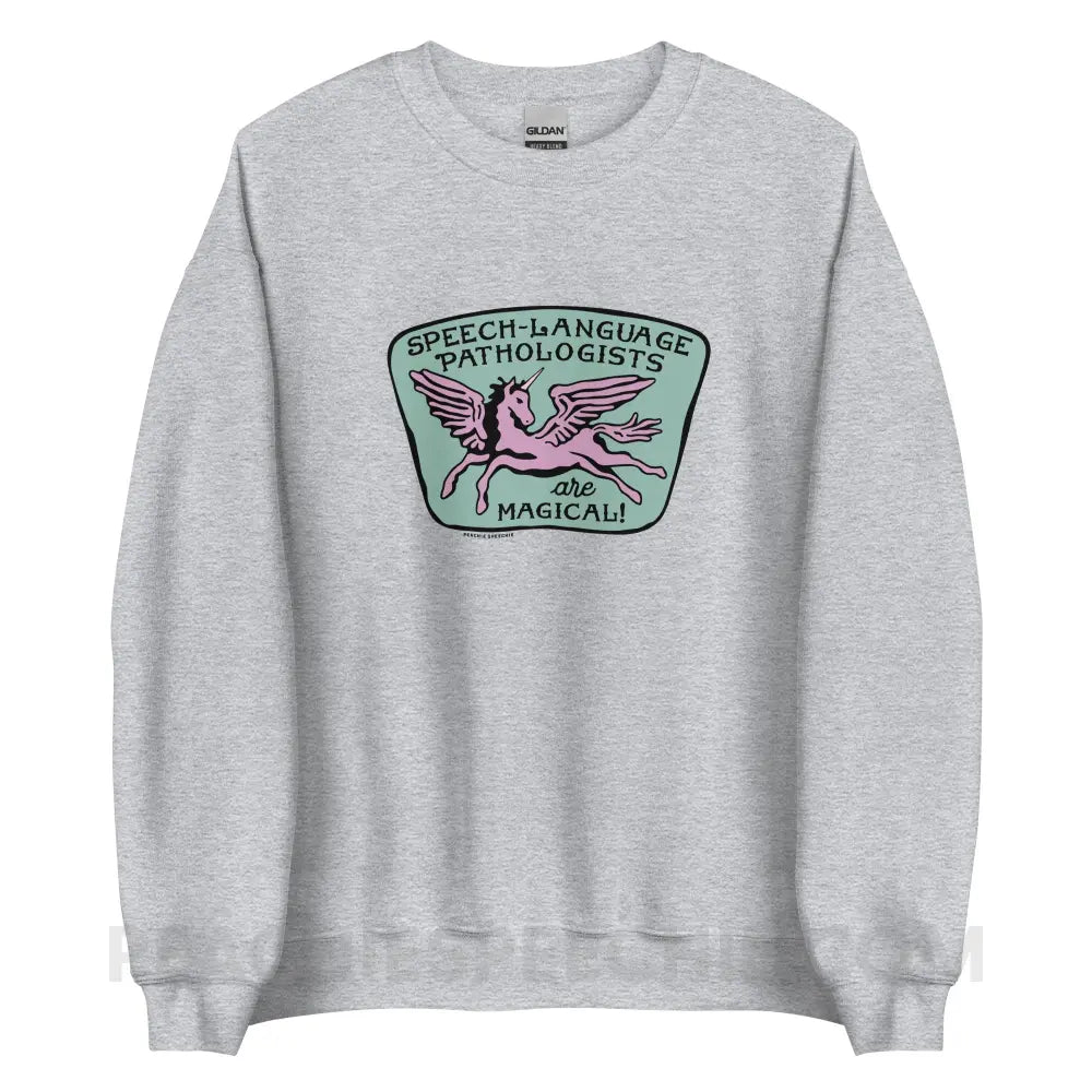 Speech-Language Pathologists Are Magical Classic Sweatshirt - Sport Grey / S - peachiespeechie.com
