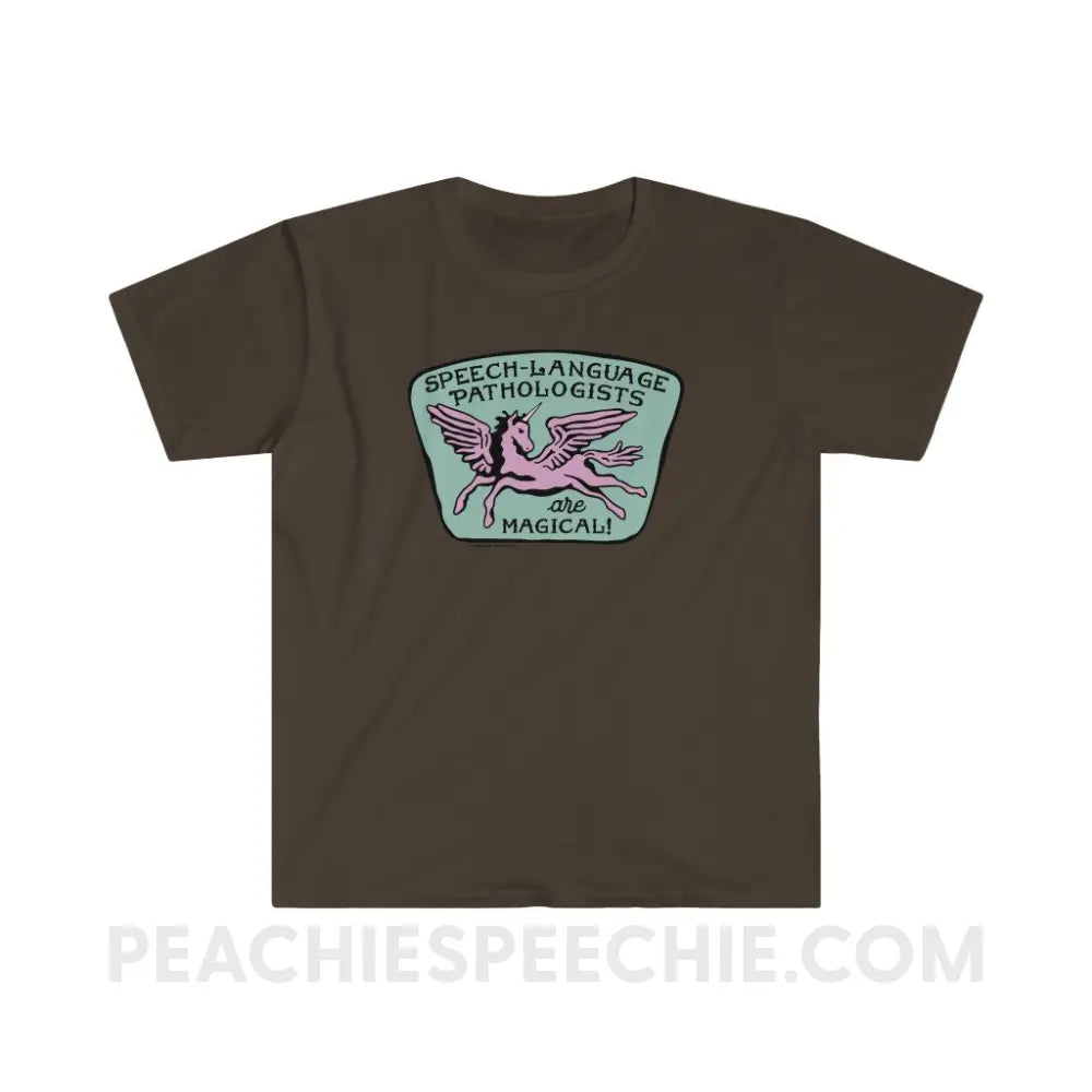 Speech-Language Pathologists Are Magical Classic Tee - Dark Chocolate / S - T-Shirt peachiespeechie.com
