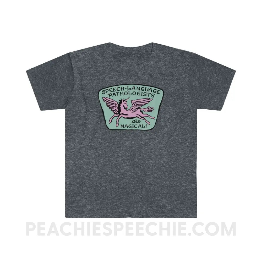 Speech-Language Pathologists Are Magical Classic Tee - Heather Navy / S - T-Shirt peachiespeechie.com
