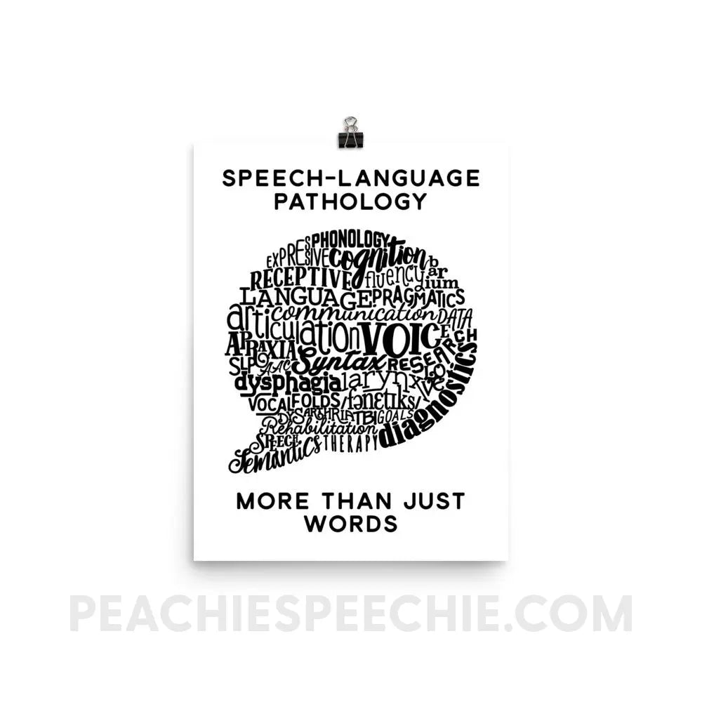 Speech-Language Pathology | More Than Words Poster - 12×16 - Posters | peachiespeechie.com