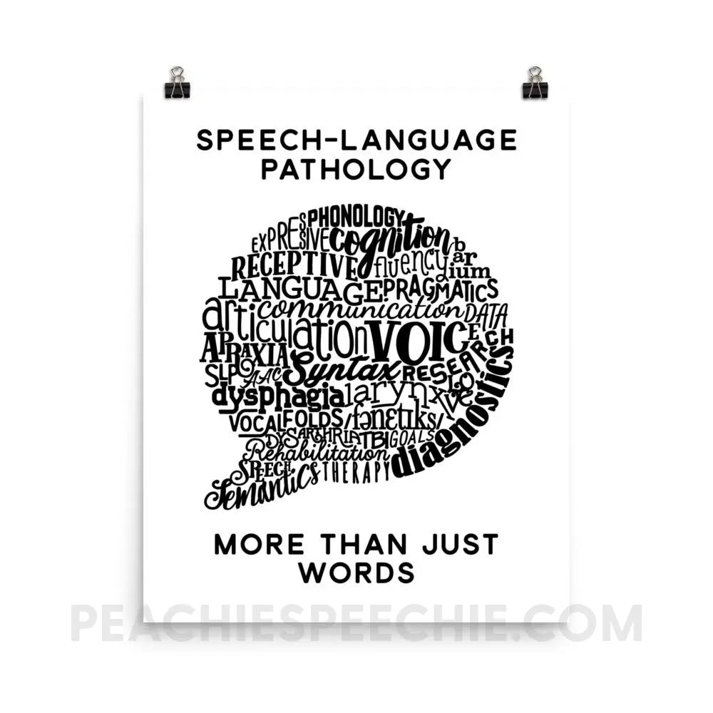 Speech-Language Pathology | More Than Words Poster - 16×20 - Posters | peachiespeechie.com