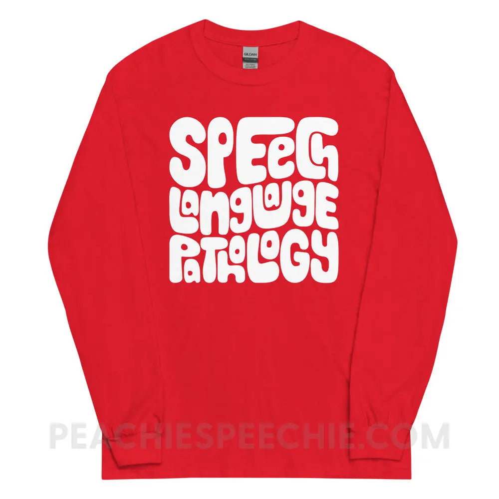 Speech Language Pathology Smush Long Sleeve Tee - Red / S - peachiespeechie.com