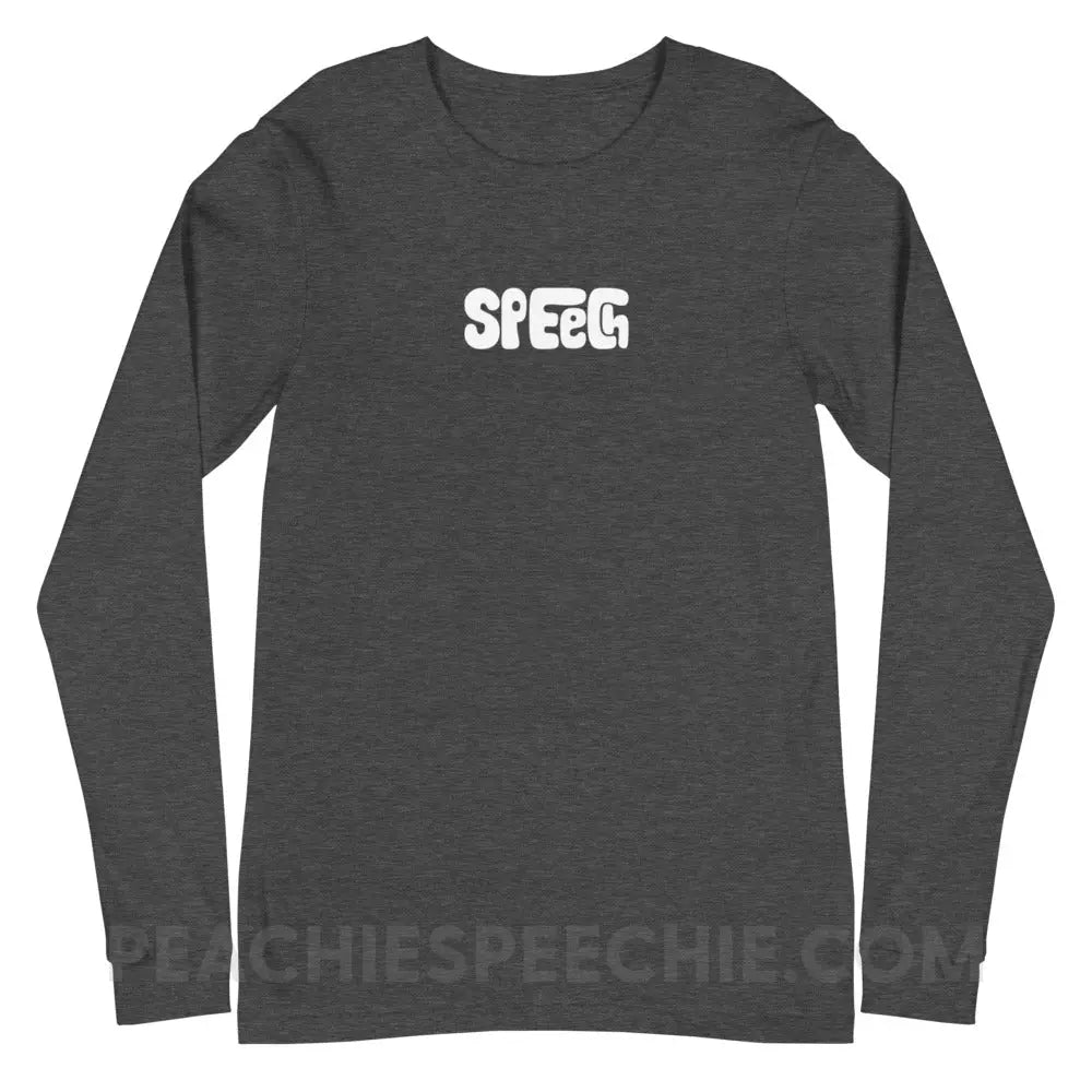 Speech Language Pathology Smush Premium Long Sleeve - Dark Grey Heather / XS - peachiespeechie.com