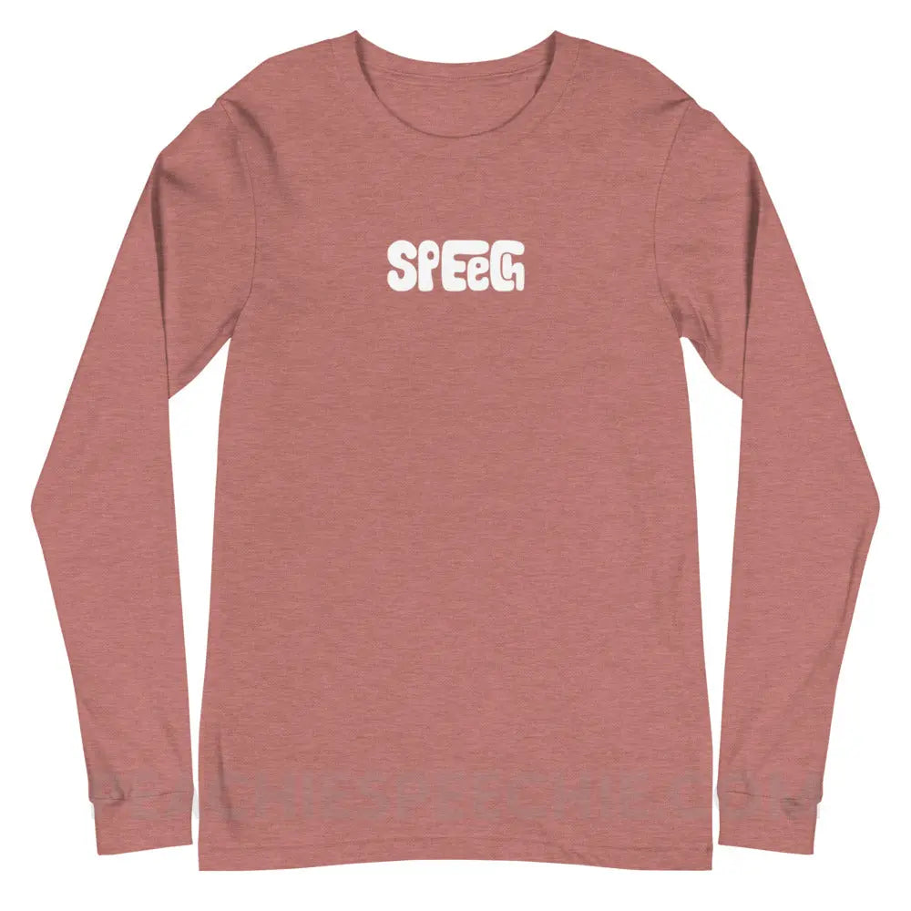 Speech Language Pathology Smush Premium Long Sleeve - Heather Mauve / XS - peachiespeechie.com