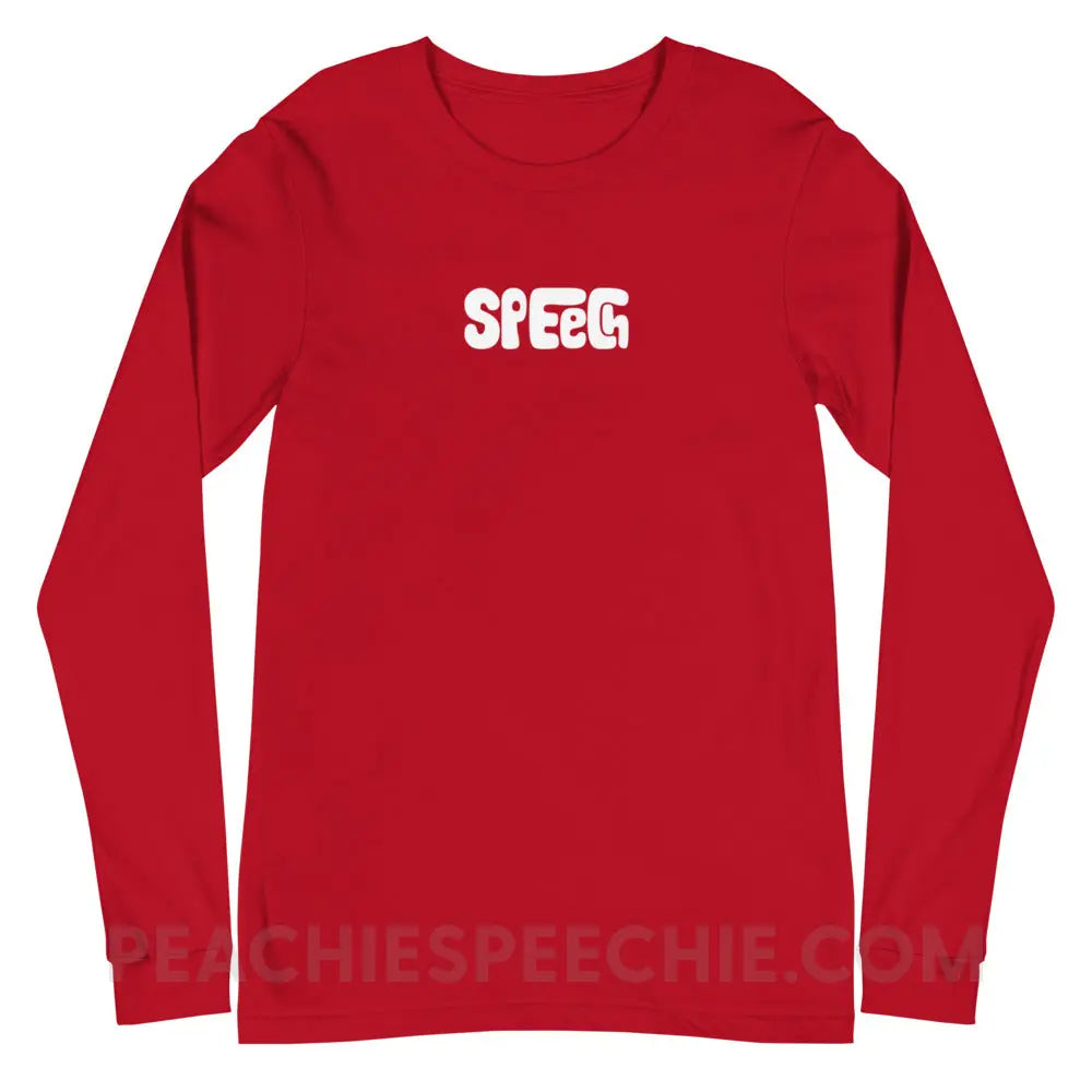 Speech Language Pathology Smush Premium Long Sleeve - Red / XS - peachiespeechie.com