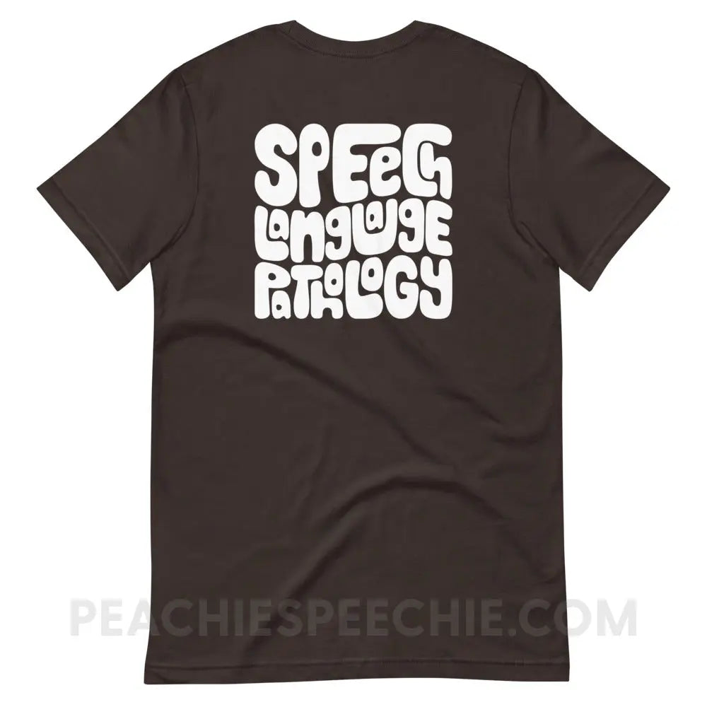 Speech Language Pathology Smush Premium Soft Tee - Brown / S - peachiespeechie.com