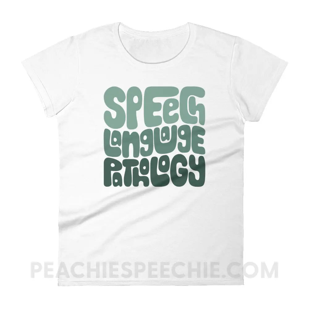 Speech Language Pathology Smush Women’s Trendy Tee - White / S - peachiespeechie.com