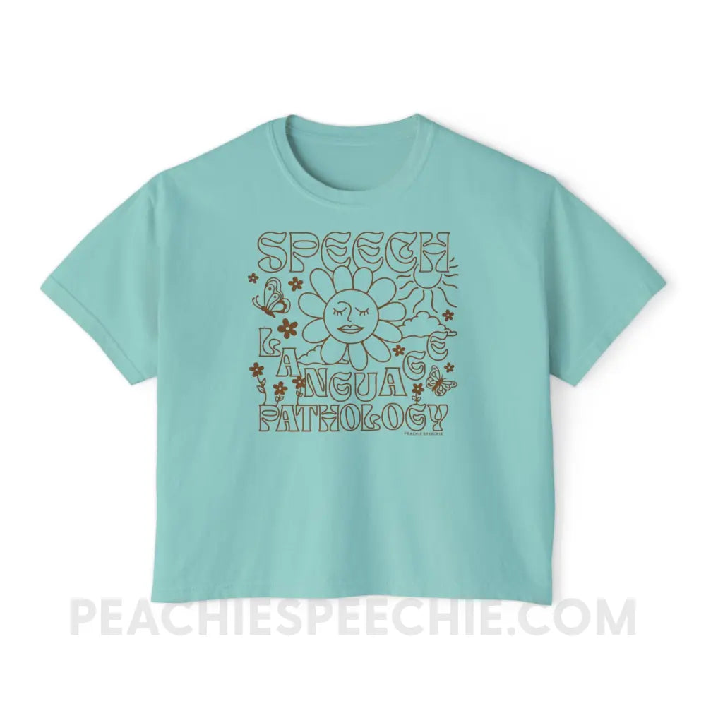 Speech Language Pathology Summer Comfort Colors Boxy Tee - Chalky Mint / S - T-Shirt peachiespeechie.com