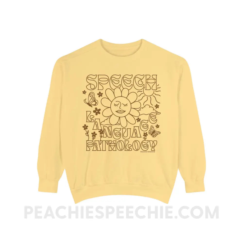 Speech Language Pathology Summer Comfort Colors Crewneck - Butter / S - Sweatshirt peachiespeechie.com