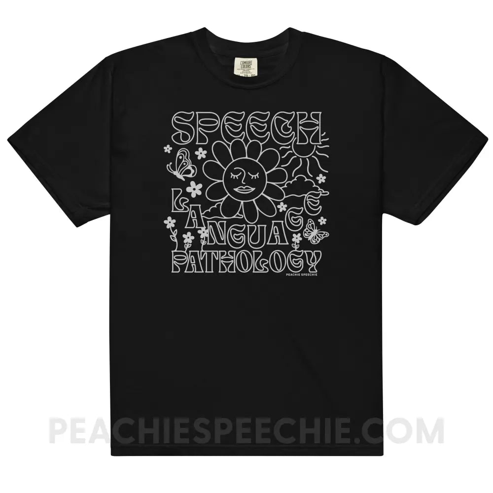 Speech Language Pathology Summer Comfort Colors Tee - Black / S - peachiespeechie.com
