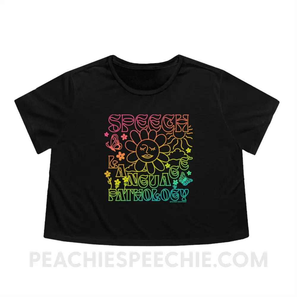 Speech Language Pathology Summer Crop Tee - T-Shirt peachiespeechie.com