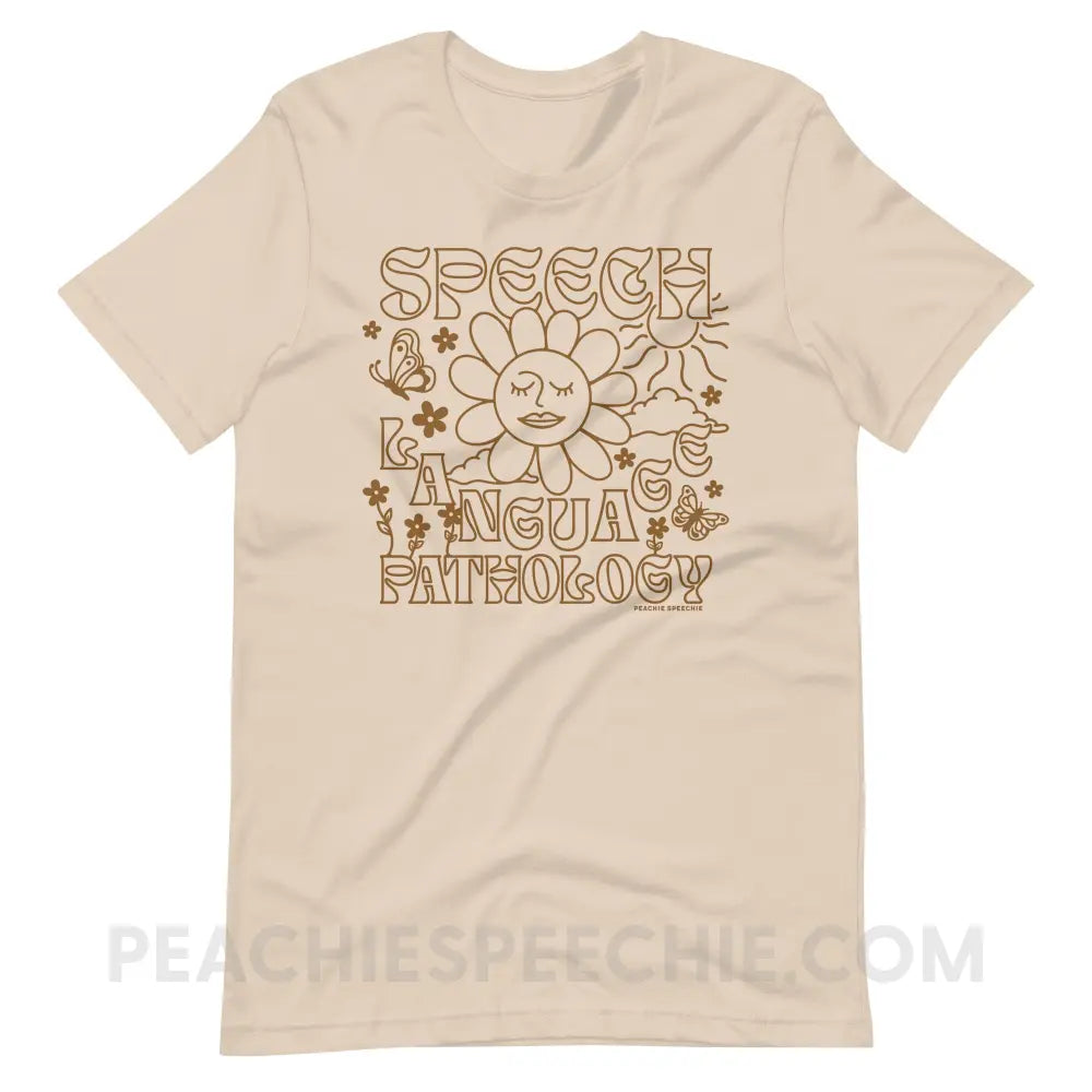 Speech Language Pathology Summer Premium Soft Tee - Cream / XS - peachiespeechie.com