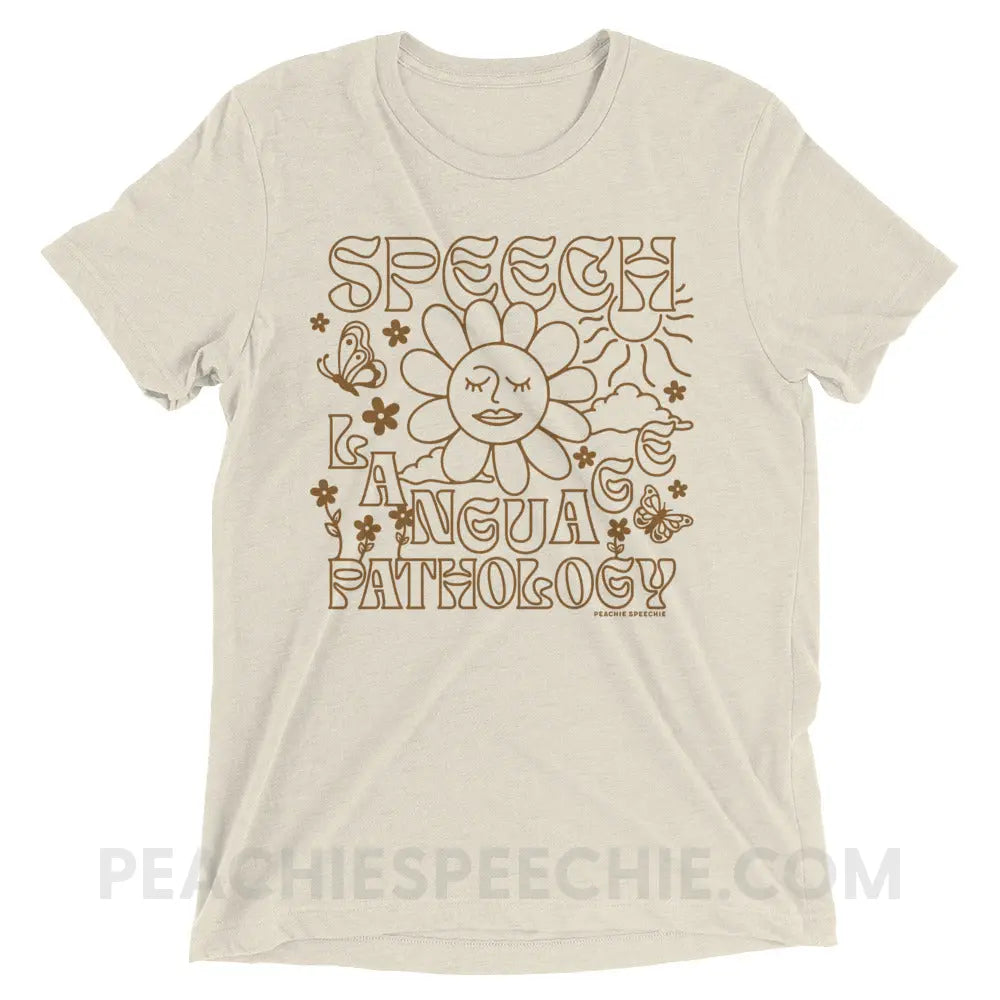 Speech Language Pathology Summer Tri-Blend Tee - Oatmeal Triblend / XS - peachiespeechie.com