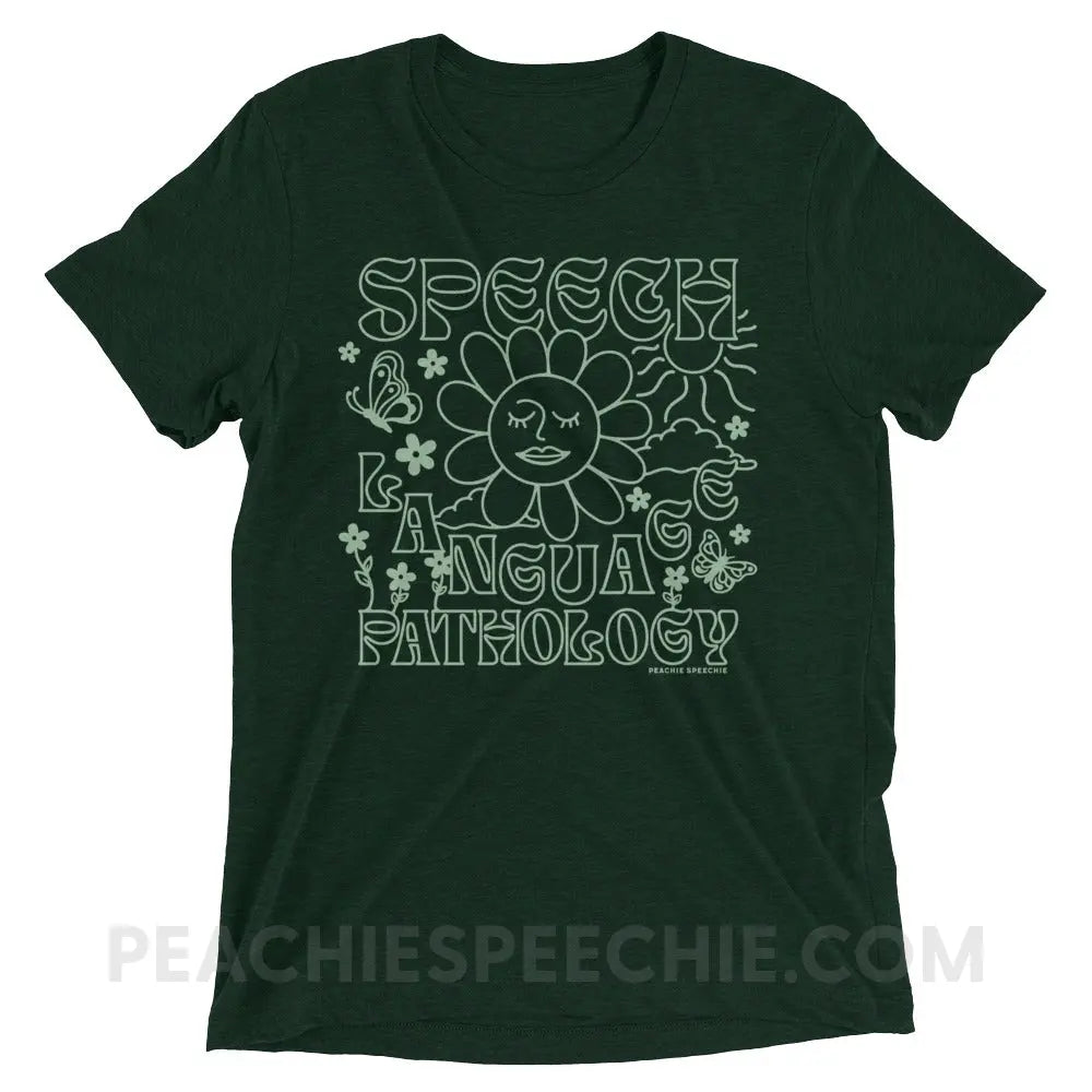 Speech Language Pathology Summer Tri-Blend Tee - peachiespeechie.com