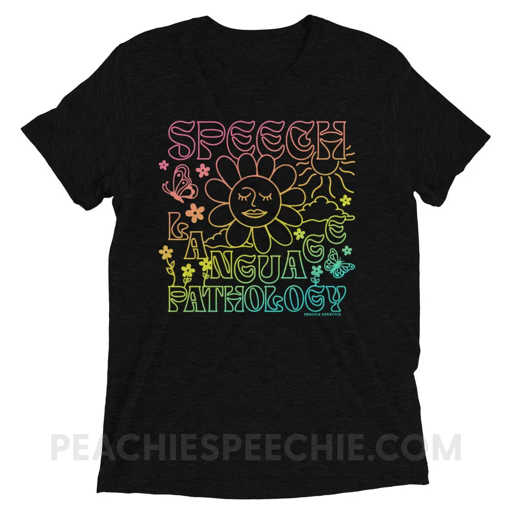 Speech Language Pathology Summer Tri-Blend Tee - Solid Black Triblend / XS - peachiespeechie.com