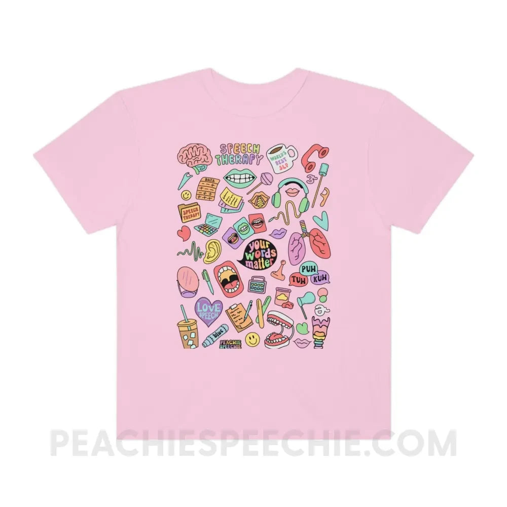 Speech Life Stuff Comfort Colors Tee - Blossom / S - T-Shirt peachiespeechie.com