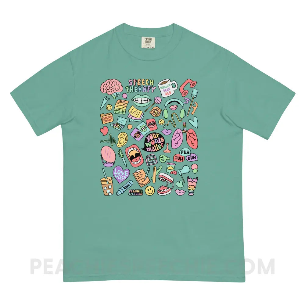 Speech Life Stuff Comfort Colors Tee - Seafoam / S - T-Shirt peachiespeechie.com
