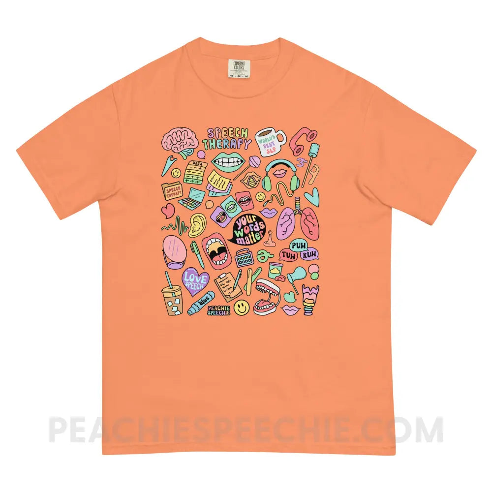 Speech Life Stuff Comfort Colors Tee - Terracotta / S - T-Shirt peachiespeechie.com