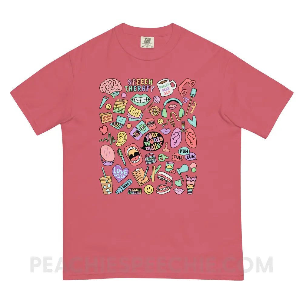Speech Life Stuff Comfort Colors Tee - Watermelon / S - T-Shirt peachiespeechie.com