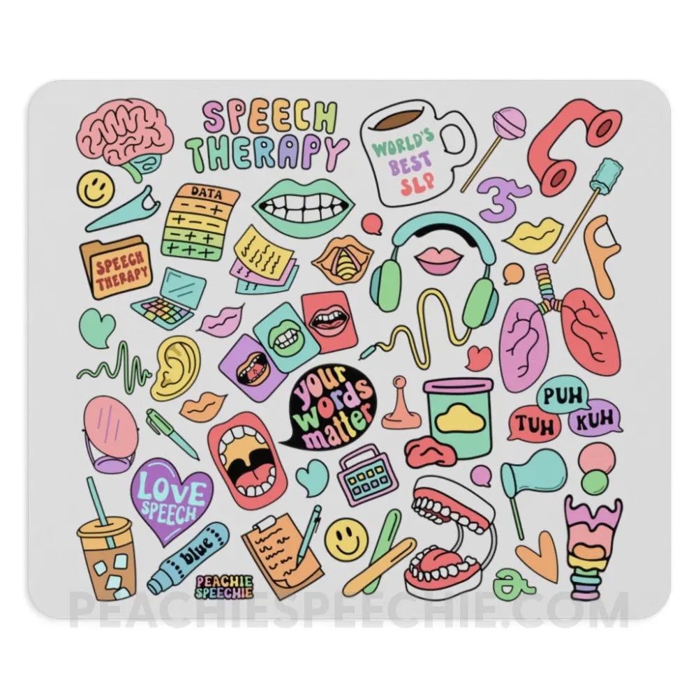Speech Life Stuff Mouse Pad - Home Decor peachiespeechie.com
