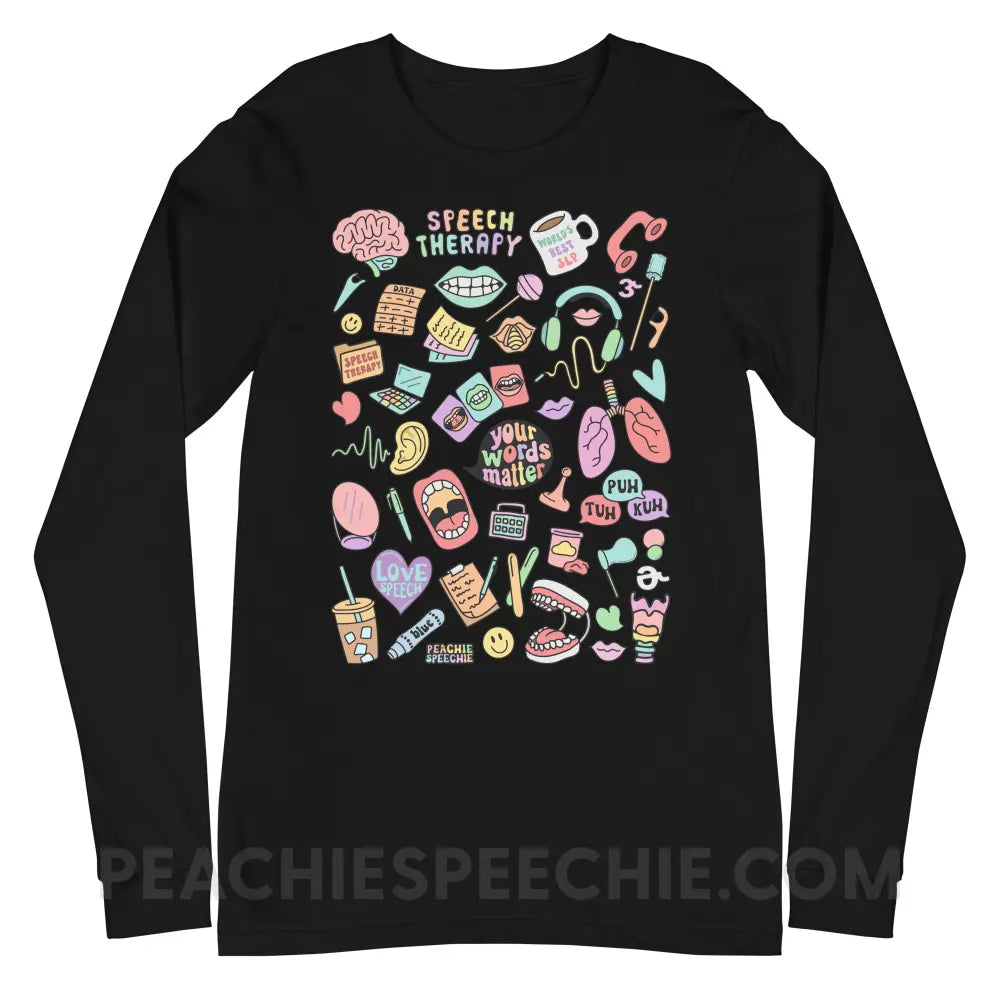 Speech Life Stuff Premium Long Sleeve - Black / XS - peachiespeechie.com