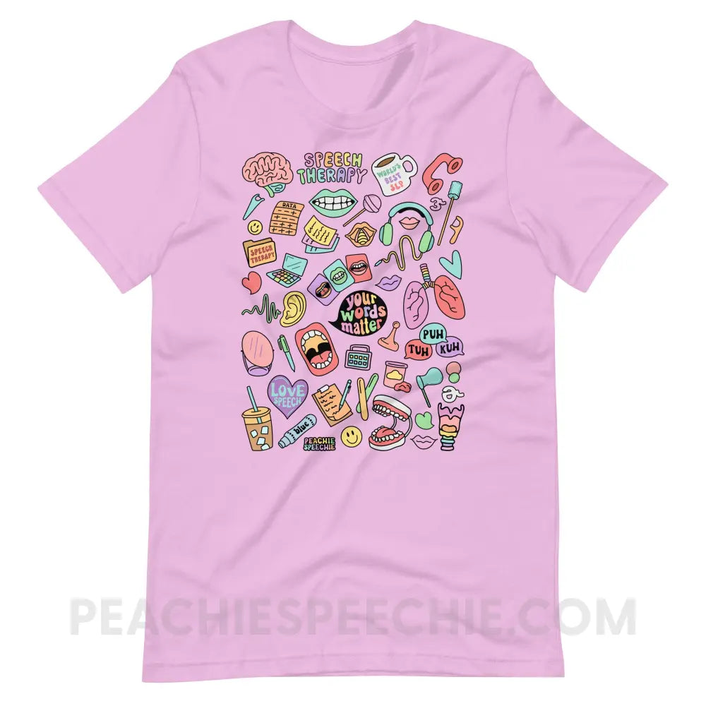 Speech Life Stuff Premium Soft Tee - Lilac / S - peachiespeechie.com