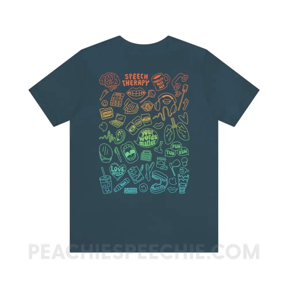 Speech Life Stuff - Special Edition Premium Soft Tee - Heather Deep Teal / XS - T-Shirt - peachiespeechie.com