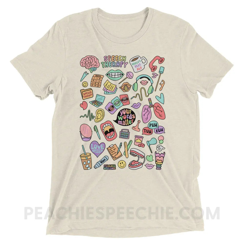 Speech Life Stuff Tri-Blend Tee - peachiespeechie.com