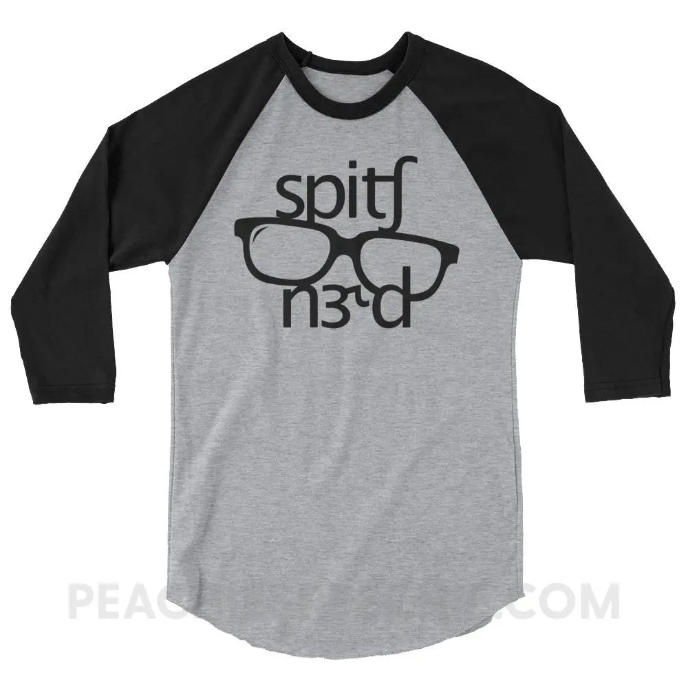 Speech Nerd in IPA Baseball Tee - Heather Grey/Black / XS - T-Shirts & Tops peachiespeechie.com