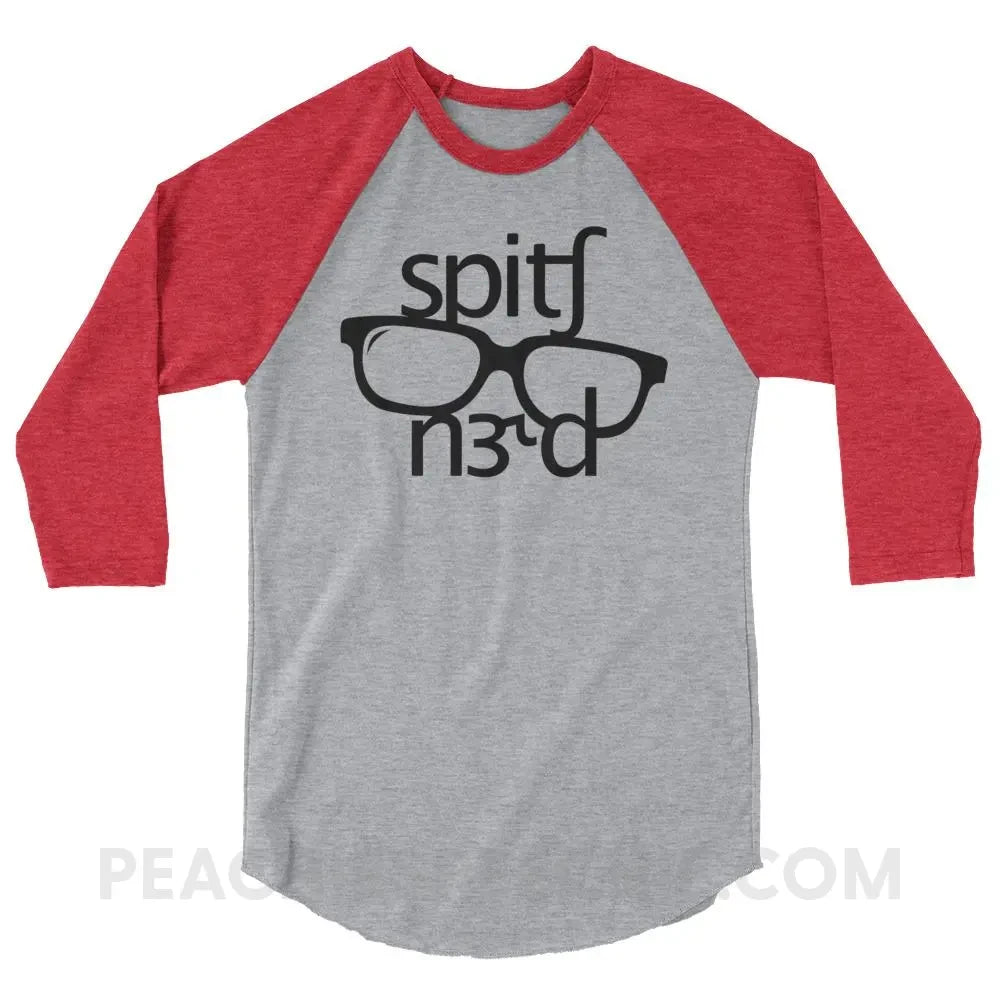Speech Nerd in IPA Baseball Tee - Heather Grey/Heather Red / XS - T-Shirts & Tops peachiespeechie.com