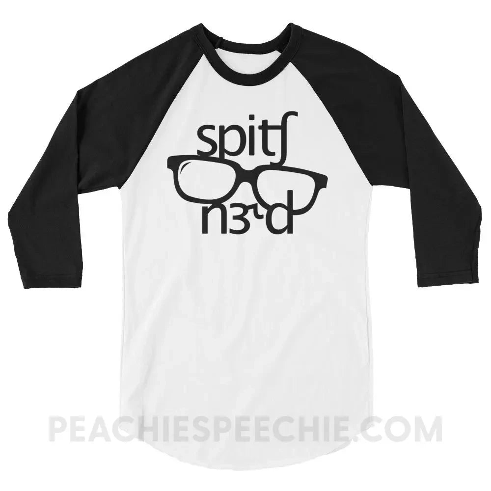 Speech Nerd in IPA Baseball Tee - White/Black / XS - T-Shirts & Tops peachiespeechie.com